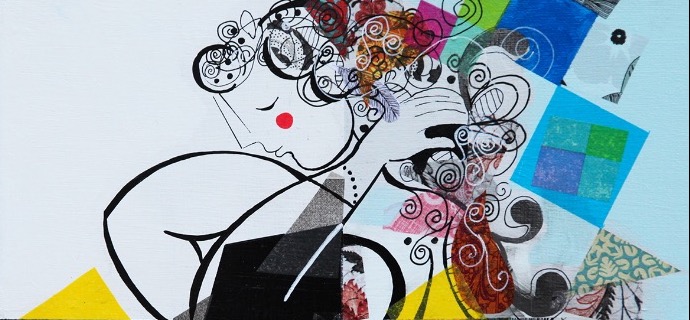 Le sens des mots - 30 x 30 cm - Acrylique sur toile