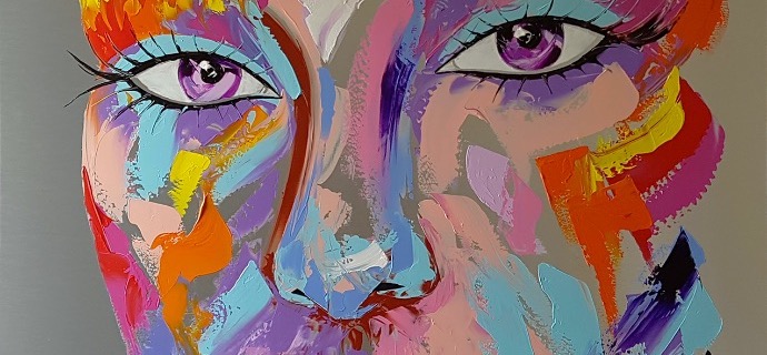 Macha - 100 x 80 cm - Acrylique sur aluminium