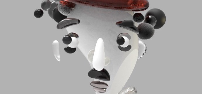 Charlie - 100 x 80 cm - Oeuvre digitale originale sur toile - vendue