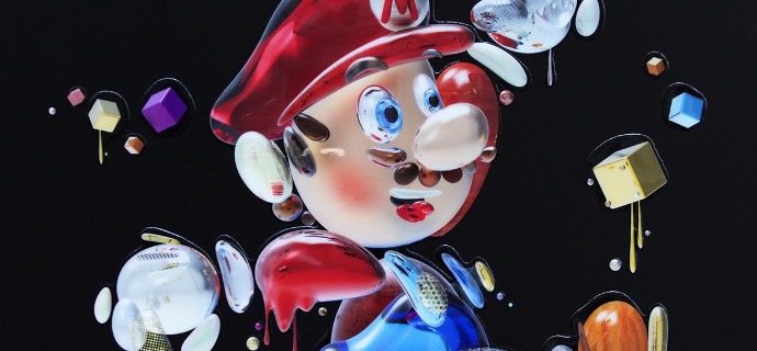 Marioooo - 100 x 100 cm - Oeuvre digitale originale sur toile - vendue