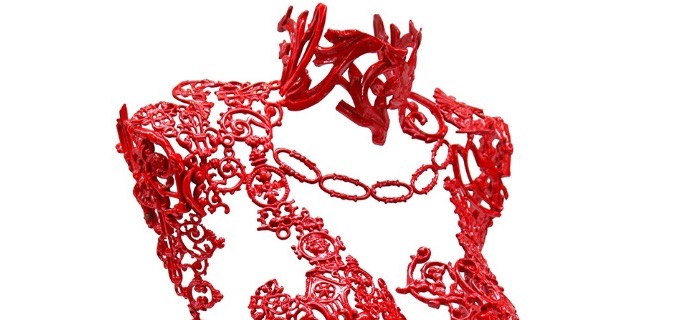 Buste #10 - Sculpture en acier – 55 x 35 x 20 cm