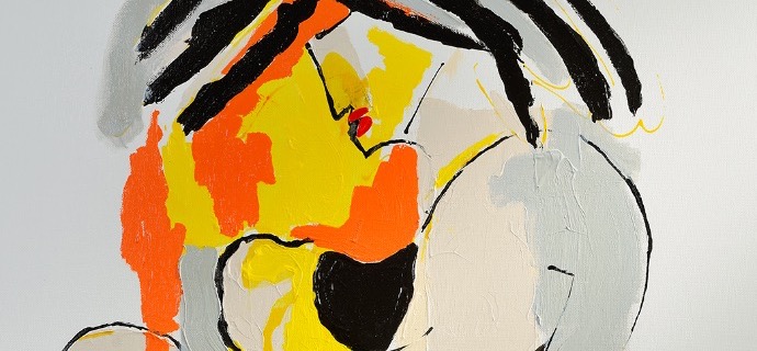 Trilogie grise I - 81 x 65 cm - Technique mixte sur toile