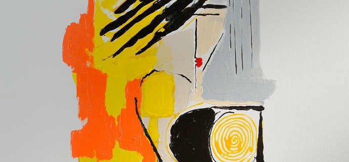 Trilogie grise II - 81 x 65 cm - Technique mixte sur toile