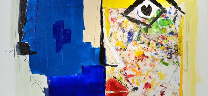 Cache cache - 116 x 89 cm - Technique mixte sur toile