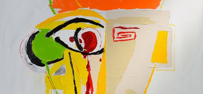 Le roux - 116 x 89 cm - Technique mixte sur toile