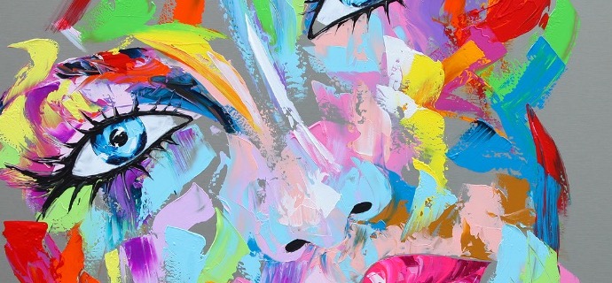 Vanessa - 100 x 100 cm - Acrylique sur aluminium