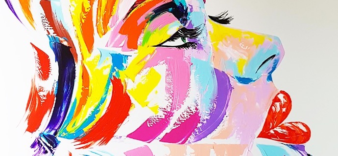 Alexia - 100 x 100 cm - Acrylique sur aluminium