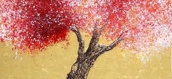 Racine - A 367 - 120 x 120 cm - Huile sur toile