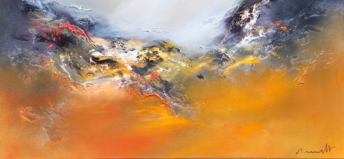 Paysage 3 - 100 x 100 cm - Huile sur toile