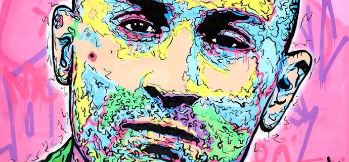 De Niro Icon (Taxi Driver Pink Background) - 254 x 239 cm - Technique mixte sur toile