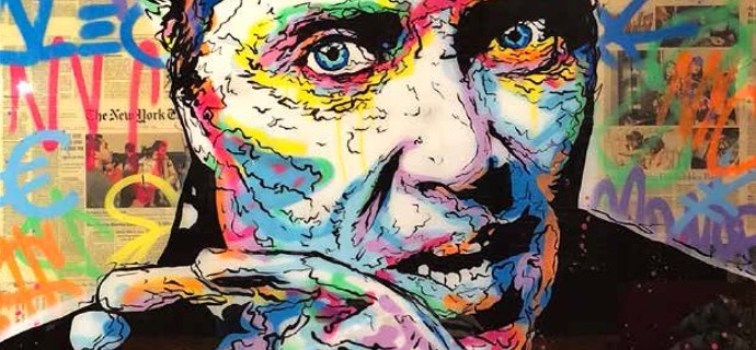 Christopher Walken Icon #2 - 150 x 120 cm - Technique mixte sur toile