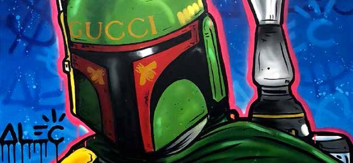 Gucci Trooper - 120 x 120 cm - Technique mixte sur toile