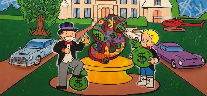 The Money Mansion - 168 x 269 cm - Technique mixte sur toile