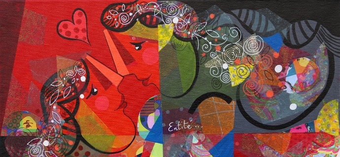 Entité - 40 x 50 cm - Acrylique sur toile