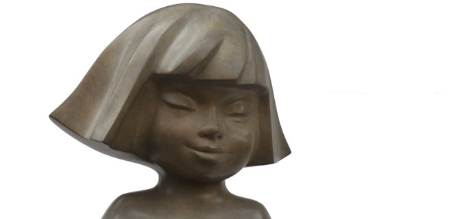 Zen - Sculpture en bronze - 70 cm