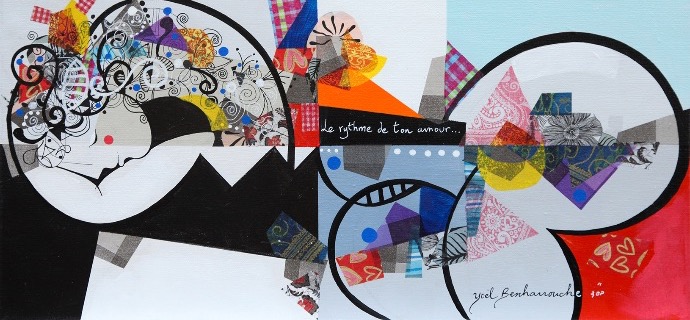 Le rythme de ton amour - 30 x 60 cm - Acrylique sur toile