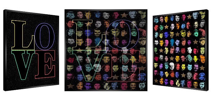 Dark Neon - Kinetic Pop art - 130 x 130 cm