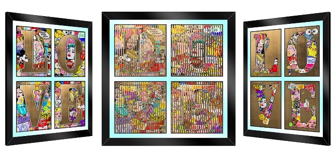 Ramou - Kinetic Pop art - 73,5 x 73,5 cm
