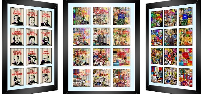 Gala d'artistes - Kinetic Pop art - 128 x 78 cm