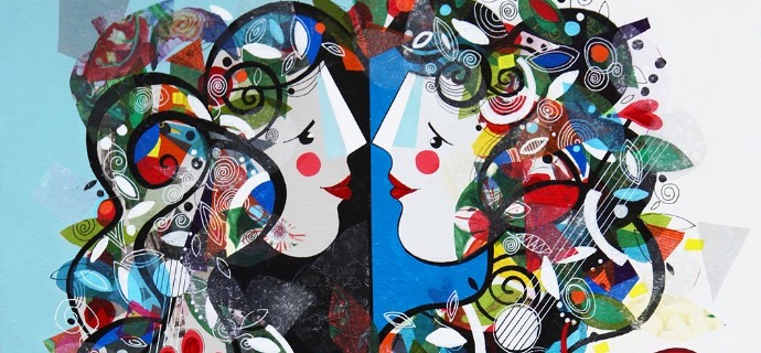 Reflection - 60 x 70 cm - Acrylique sur toile