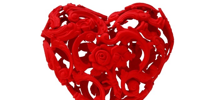 Red Heart #2 - Sculpture en bronze – 35 x 28 x 14 cm