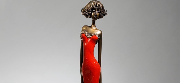 Carla - 98 cm - Sculpture en bronze