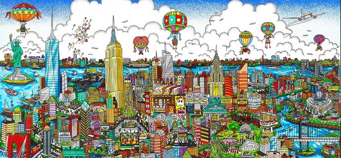 High above New-York - 48 x 37 cm - Sérigraphie 3D