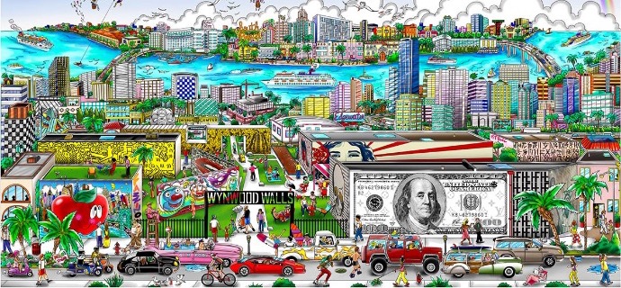 Miami, artistically in the 305 - 76 x 46 cm - Sérigraphie 3D