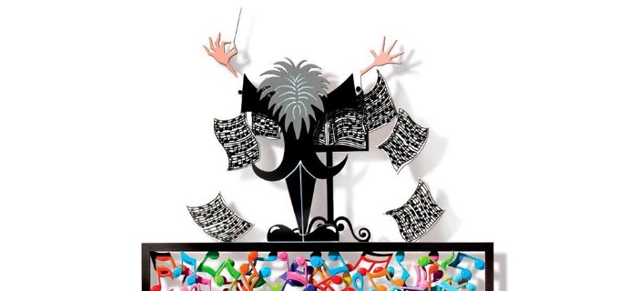 Thinking outside the box # Conductor - 51 x 85 cm - Sculpture murale 3D en métal découpée au laser