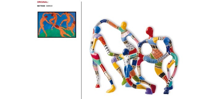Matisse dancers - inspiré de "La danse" de Matisse - 60 x 90 x 65 cm - Sculpture en bronze